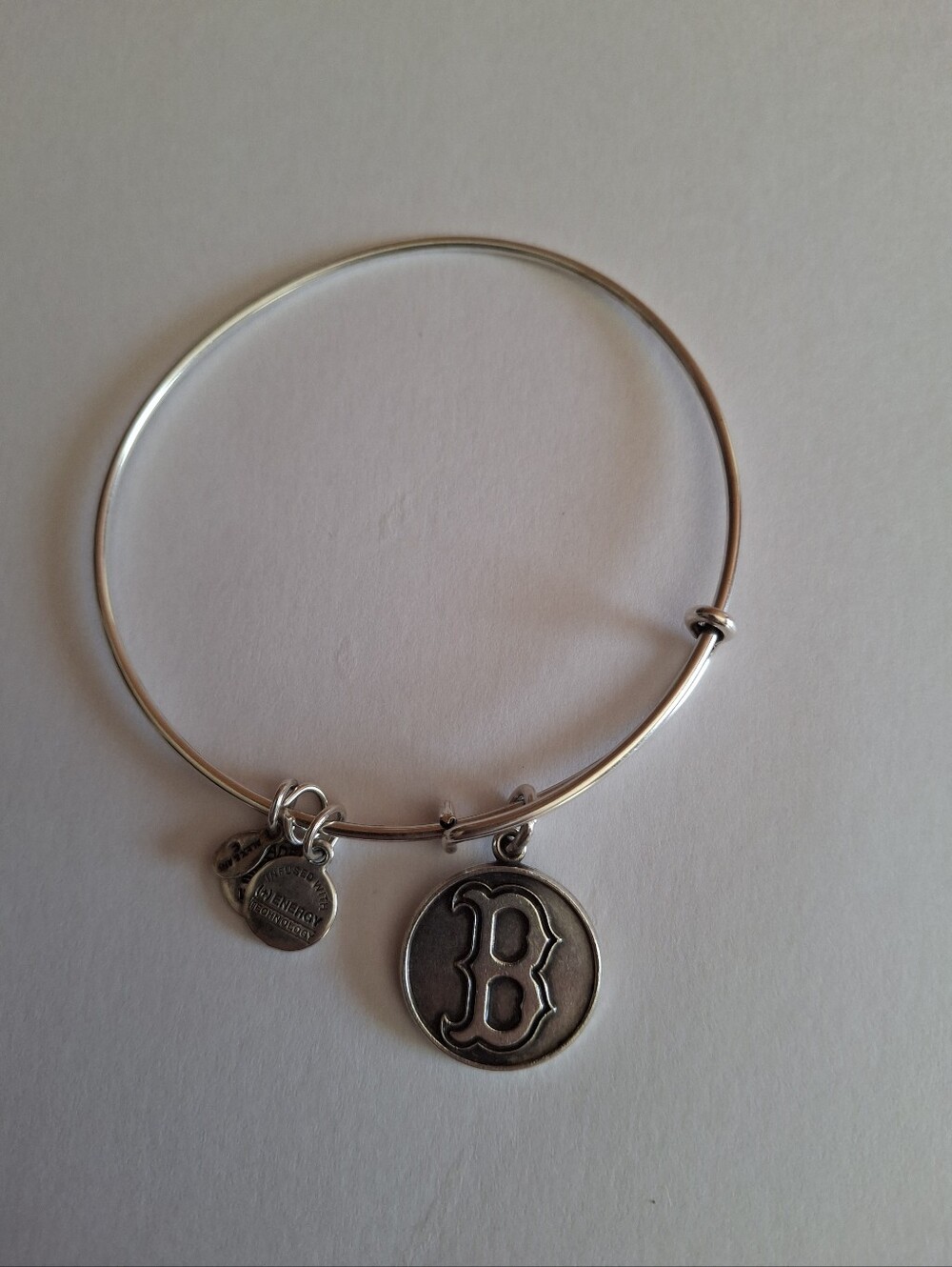 Alex & Ani Boston Red Sox 'B' Charm Expandable Bangle Bracelet